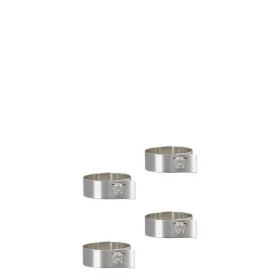Medusa Set Of 4 Napkin Ring Silver