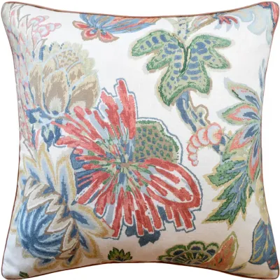 Floral Gala Wheat 22 x 22 in Pillow