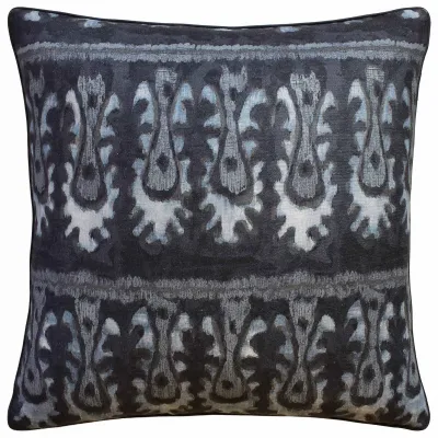 Batik Tribal Smoke Blue 22 x 22 in Pillow