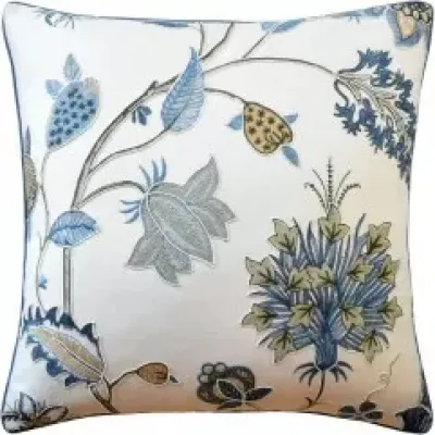 Bakers Idienne Soft Blue 22 x 22 in Pillow