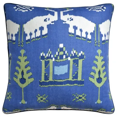 Kingdom Parade Blue Green 22 x 22 in Pillow