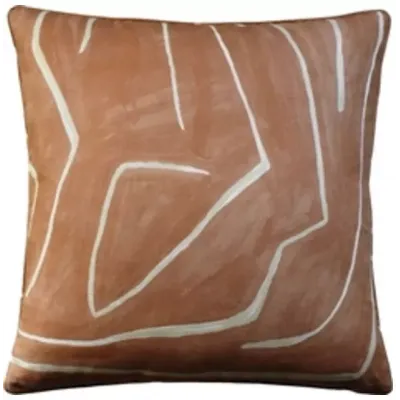 Graffito Salmon Cream Pillow