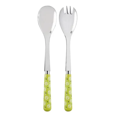 Provencal Light Green 2-Pc Salad Serving Set 10.25" (Fork, Spoon)