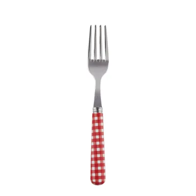 Gingham Red Cake Fork 6.5"