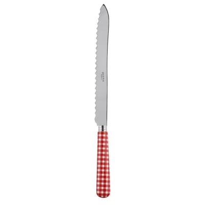 Gingham Red Bread Knife 11"