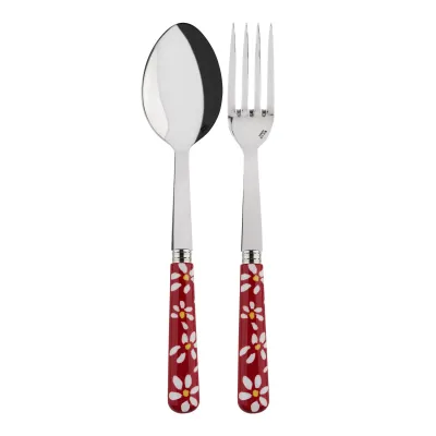 Daisy Red 2-Pc Serving Set 10.25" (Fork, Spoon)