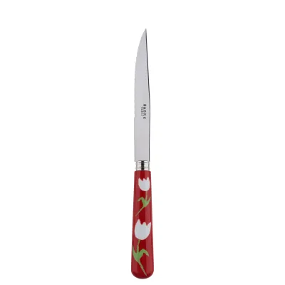 Tulip Red Steak Knife 9"