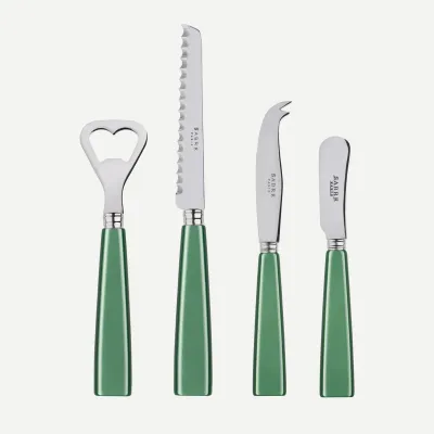 Icon Garden Green Aperitif Set (Bottle Opener, Tomato Knife, Small Cheese Knife, Butter Spreader)