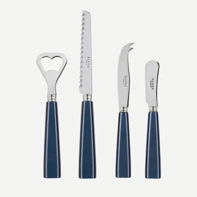 Icon Steel Blue Aperitif Set (Bottle Opener, Tomato Knife, Small Cheese Knife, Butter Spreader)