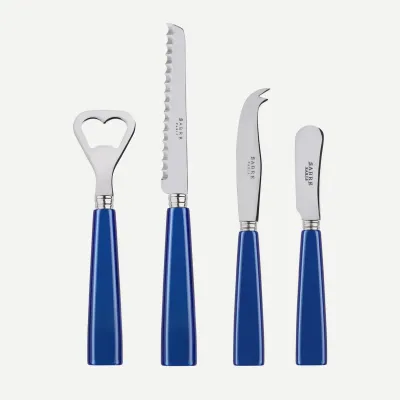 Icon Lapis Blue Aperitif Set (Bottle Opener, Tomato Knife, Small Cheese Knife, Butter Spreader)