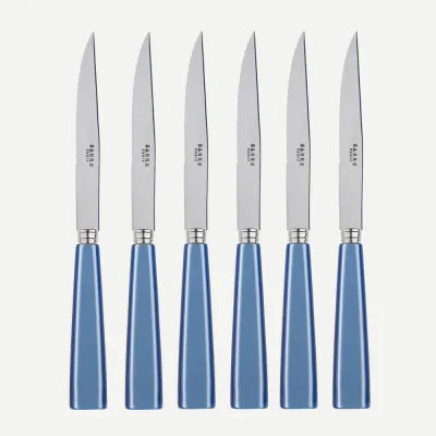 Icon Light Blue Set Of 6 Steak Knives