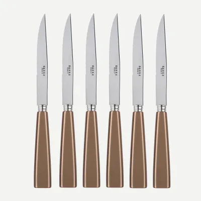 Icon Caramel Set Of 6 Steak Knives