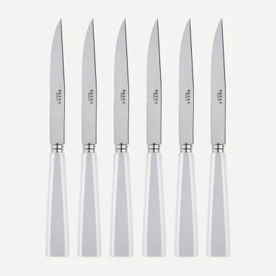 Icon White Set Of 6 Steak Knives