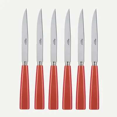 Icon Orange Set Of 6 Steak Knives