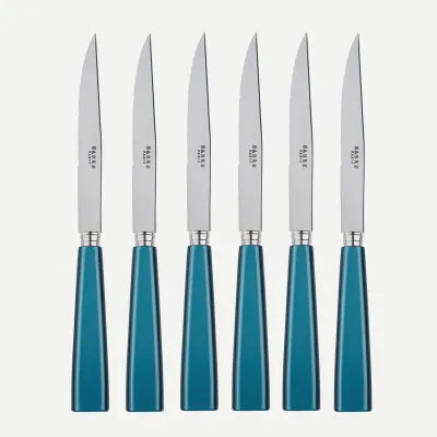 Icon Turquoise Set Of 6 Steak Knives