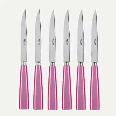 Icon Pink Set Of 6 Steak Knives