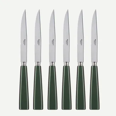 Icon Dark Green Set Of 6 Steak Knives