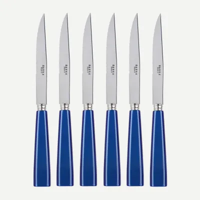 Icon Lapis Blue Set Of 6 Steak Knives