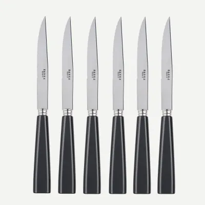 Icon Dark Grey Set Of 6 Steak Knives