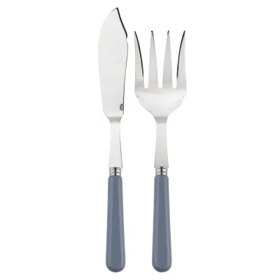 Basic Grey 2-Pc Fish Serving Set 11" (Knife, Fork)