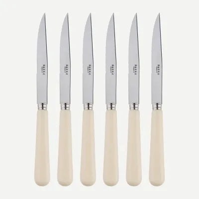 Pop Unis Ivory Set Of 6 Steak Knives