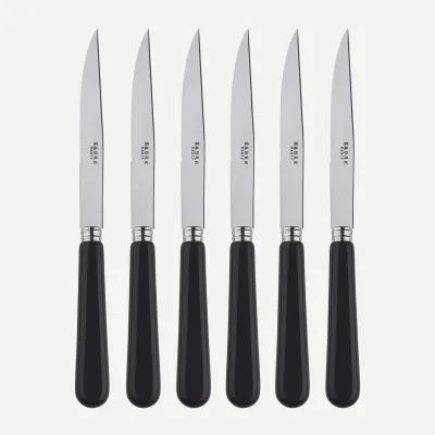 Pop Unis Black Set Of 6 Steak Knives