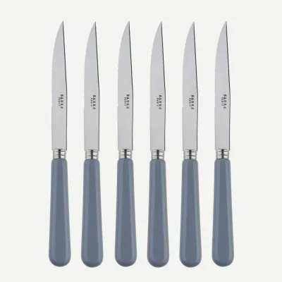 Pop Unis Grey Set Of 6 Steak Knives