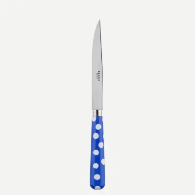 White Dots Lapis Blue Steak Knife 9"