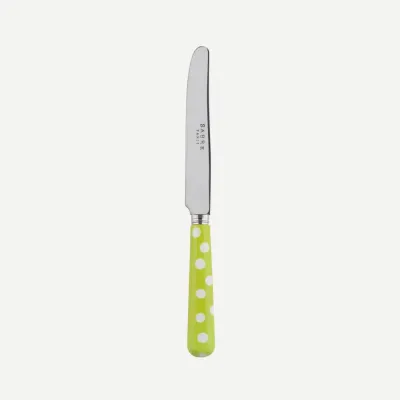 White Dots Lime Breakfast Knife 6.75"