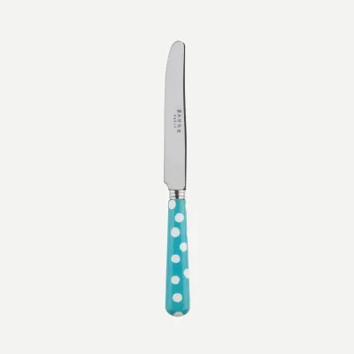 White Dots Turquoise Breakfast Knife 6.75"