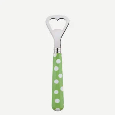 White Dots Garden Green Bottle Opener 6.25"