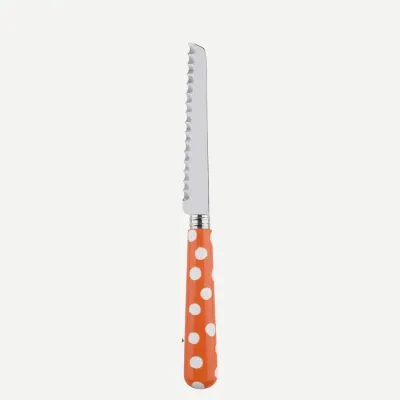 White Dots Orange Tomato Knife 8.5"