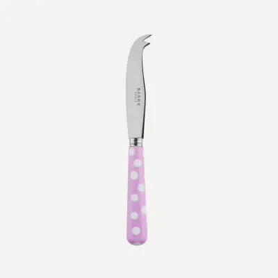 White Dots Pink Small Cheese Knife 6.75"