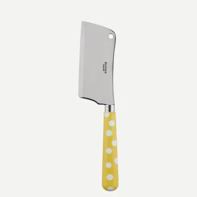 White Dots Yellow Cheese Cleaver 8"