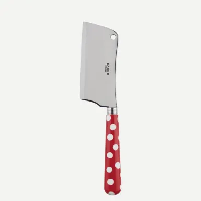 White Dots Red Cheese Cleaver 8"