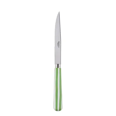 White Stripe Garden Green Steak Knife 9"
