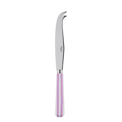 White Stripe Pink Large Cheese Knife 9.5"