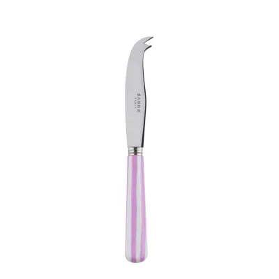 White Stripe Pink Small Cheese Knife 6.75"