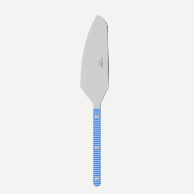 Bistrot Gingham Blue Tart Slicer 10"