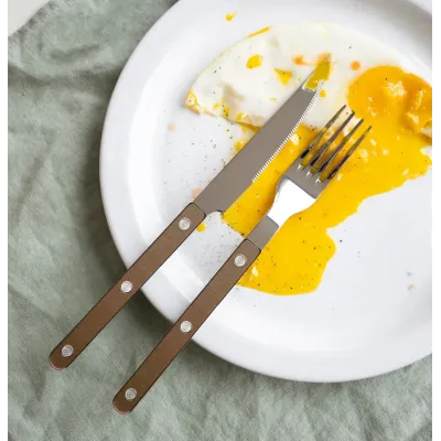 Bistrot Pearly Brown Flatware
