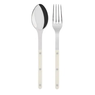 Bistrot Shiny Ivory 2-Pc Serving Set 10.25" (Fork, Spoon)