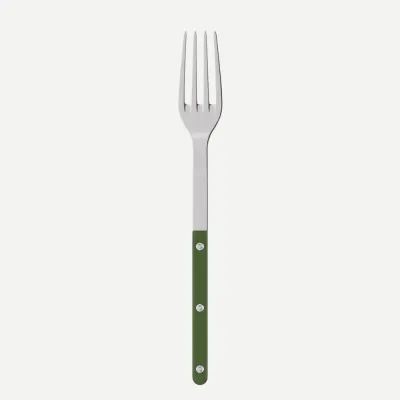 Bistrot Shiny Green Serving Fork 10.25"