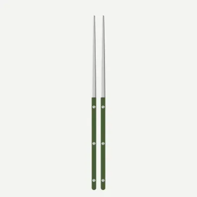 Bistrot Shiny Green Pair Of Chopsticks 9"