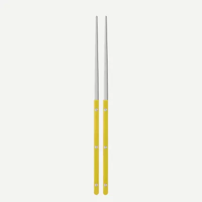 Bistrot Shiny Yellow Pair Of Chopsticks 9"