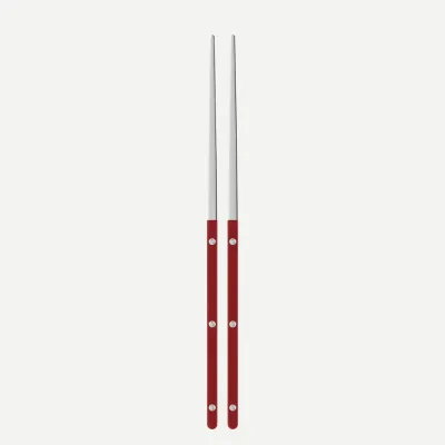 Bistrot Solid Burgundy Pair Of Chopsticks 9"