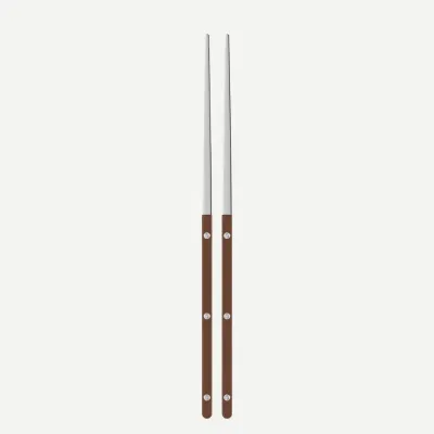 Bistrot Shiny Chocolate Pair Of Chopsticks 9"