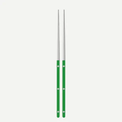 Bistrot Shiny Garden Green Pair Of Chopsticks 9"