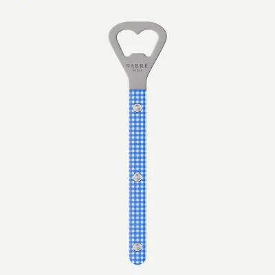 Bistrot Vintage Gingham Blue Bottle Opener 6"1/4