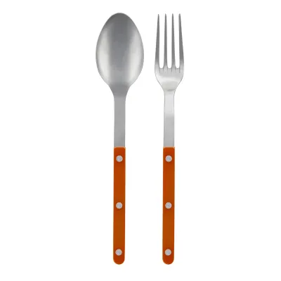 Bistrot Vintage Orange 2-Pc Serving Set 10.25" (Fork, Spoon)