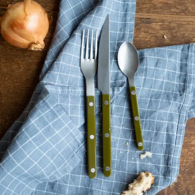 Bistrot Vintage Green Fern Flatware